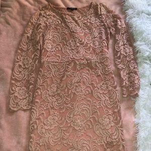 PINK LACE DRESS FASHION NOVA